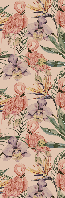 Modern roller blind con diseño de flamencos y flores