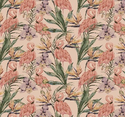 Modern roller blind con diseño de flamencos y flores