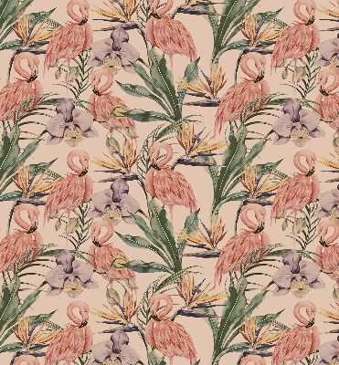 Modern roller blind con diseño de flamencos y flores