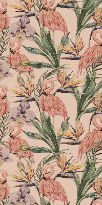 Modern roller blind con diseño de flamencos y flores