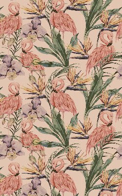 Modern roller blind con diseño de flamencos y flores