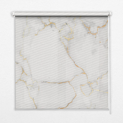 Modern roller blind con acabado en mármol blanco