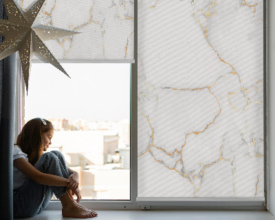 Modern roller blind con acabado en mármol blanco