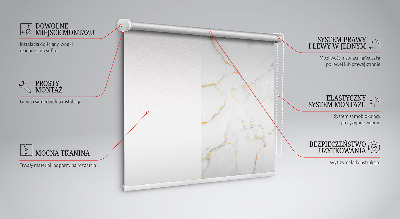 Modern roller blind con acabado en mármol blanco