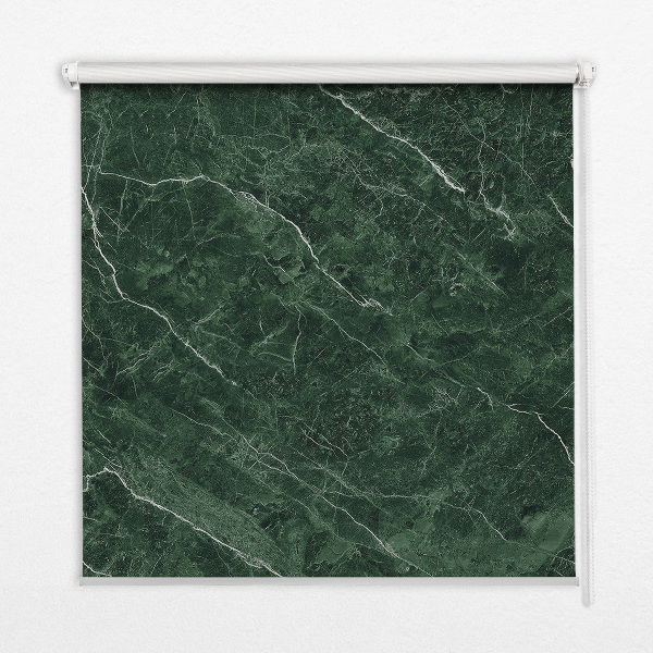 Estor enrollable para ventana con acabado en mármol verde