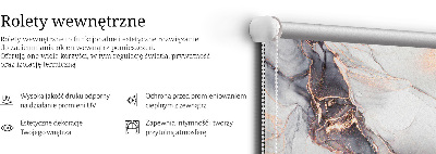 Modern roller blind con diseño de mármol gris