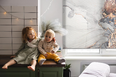 Modern roller blind con diseño de mármol gris