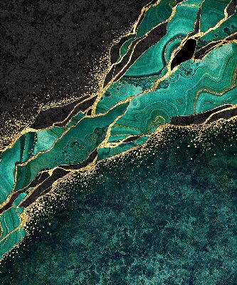 Estor enrollable con diseño en mármol verde