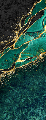 Estor enrollable con diseño en mármol verde
