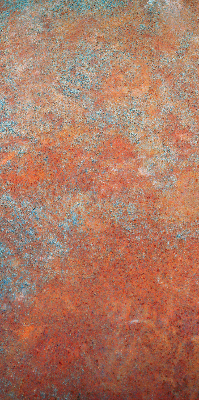 Estor enrollable con chapa metálica en color naranja