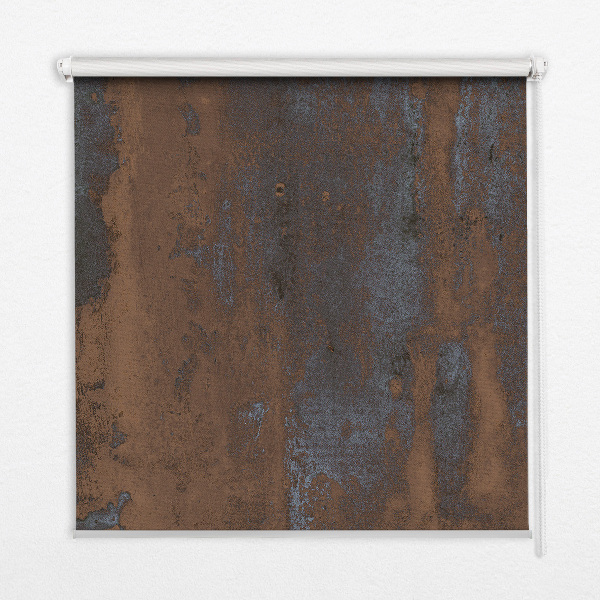 Modern roller blind con acabado de chapa metálica oxidada
