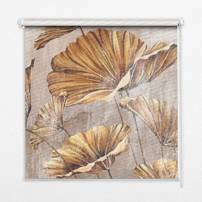 Estor enrollable para ventana con diseño de plantas