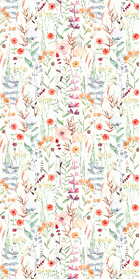 Estor enrollable con estampado de flores coloridas