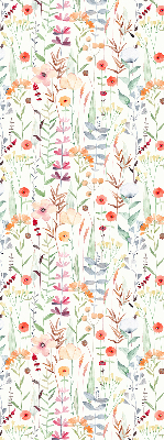 Estor enrollable con estampado de flores coloridas