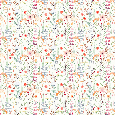 Estor enrollable con estampado de flores coloridas
