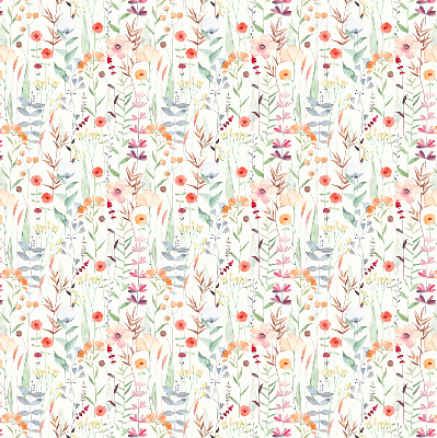 Estor enrollable con estampado de flores coloridas