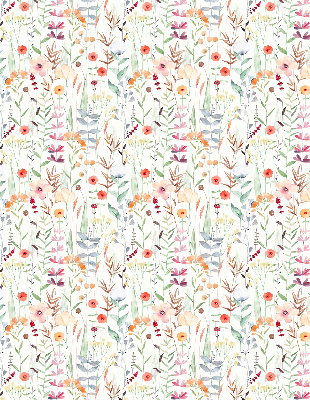 Estor enrollable con estampado de flores coloridas