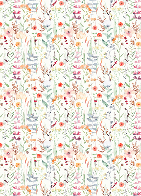 Estor enrollable con estampado de flores coloridas