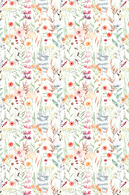 Estor enrollable con estampado de flores coloridas