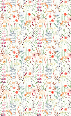 Estor enrollable con estampado de flores coloridas