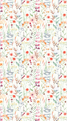 Estor enrollable con estampado de flores coloridas