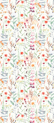 Estor enrollable con estampado de flores coloridas