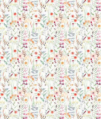Estor enrollable con estampado de flores coloridas