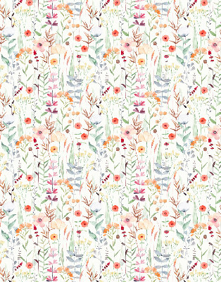 Estor enrollable con estampado de flores coloridas