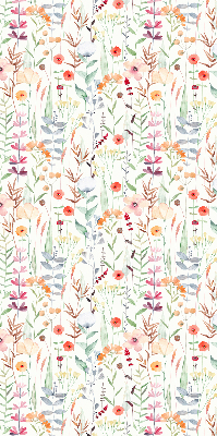 Estor enrollable con estampado de flores coloridas
