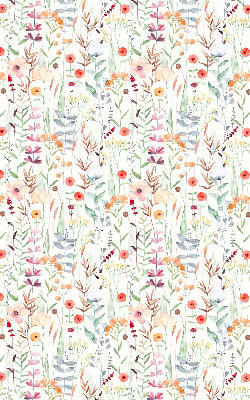 Estor enrollable con estampado de flores coloridas