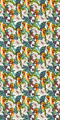 Modern roller blind con estampado de pájaros y flores