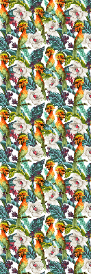 Modern roller blind con estampado de pájaros y flores