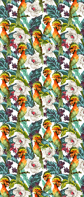 Modern roller blind con estampado de pájaros y flores