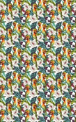 Modern roller blind con estampado de pájaros y flores