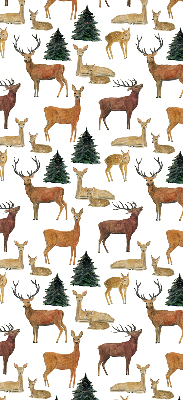 Modern roller blind con estampado de ciervos y corzos