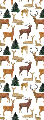 Modern roller blind con estampado de ciervos y corzos