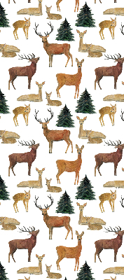 Modern roller blind con estampado de ciervos y corzos