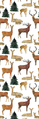 Modern roller blind con estampado de ciervos y corzos