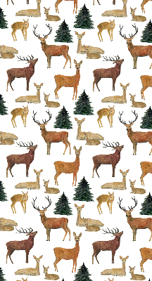 Modern roller blind con estampado de ciervos y corzos