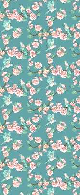 Modern roller blind con estampado de pájaros entre las ramas