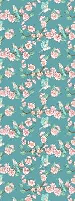 Modern roller blind con estampado de pájaros entre las ramas