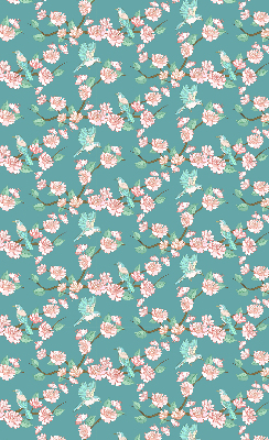 Modern roller blind con estampado de pájaros entre las ramas