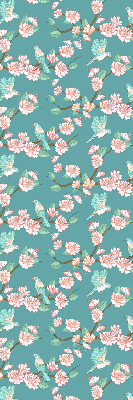 Modern roller blind con estampado de pájaros entre las ramas