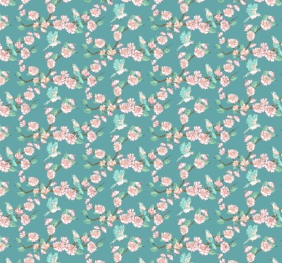 Modern roller blind con estampado de pájaros entre las ramas