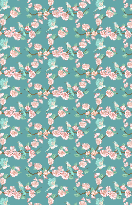 Modern roller blind con estampado de pájaros entre las ramas