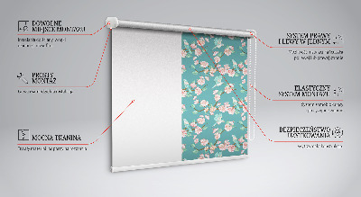 Modern roller blind con estampado de pájaros entre las ramas