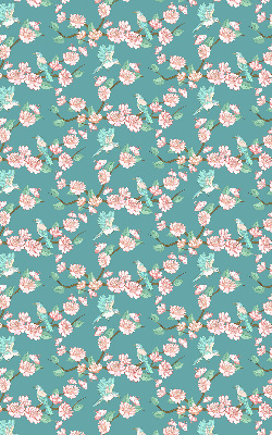 Modern roller blind con estampado de pájaros entre las ramas