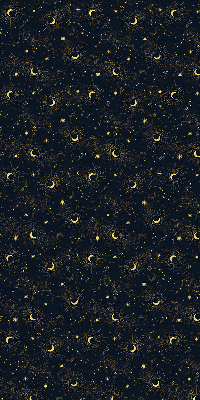 Persiana enrollable moderna con diseño de luna y estrellas