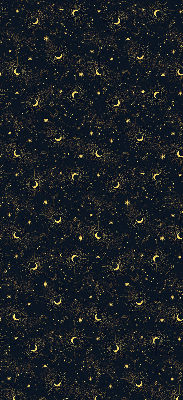 Persiana enrollable moderna con diseño de luna y estrellas