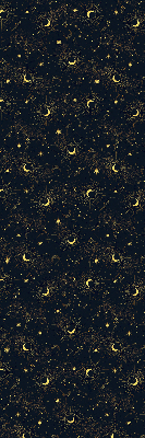 Persiana enrollable moderna con diseño de luna y estrellas